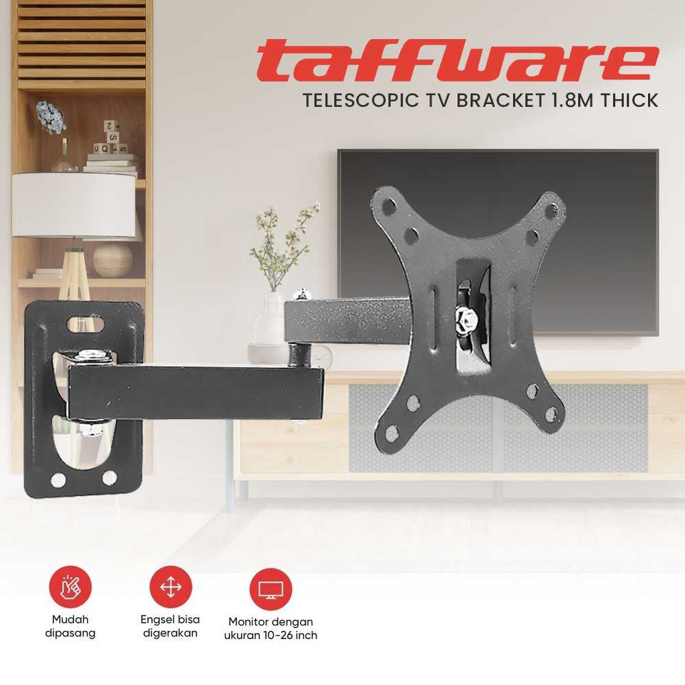 BRACKET MONITOR LED BRACKET BREKET TV LCD LED Telescopic for 10-26