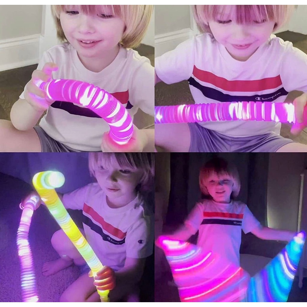 MAINAN LIGHT UP POP PIPES LED // MAINAN ANAK VIRAL PIPA LAMPU LED - BD