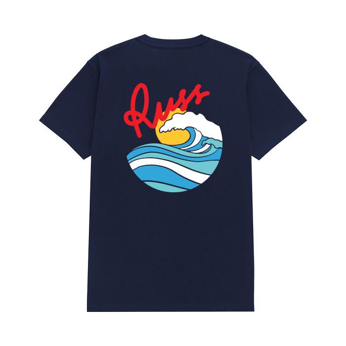 ⭐BISA COD⭐ Russ & Co. Kaos Pria Sunset Navy T-Shirt - S