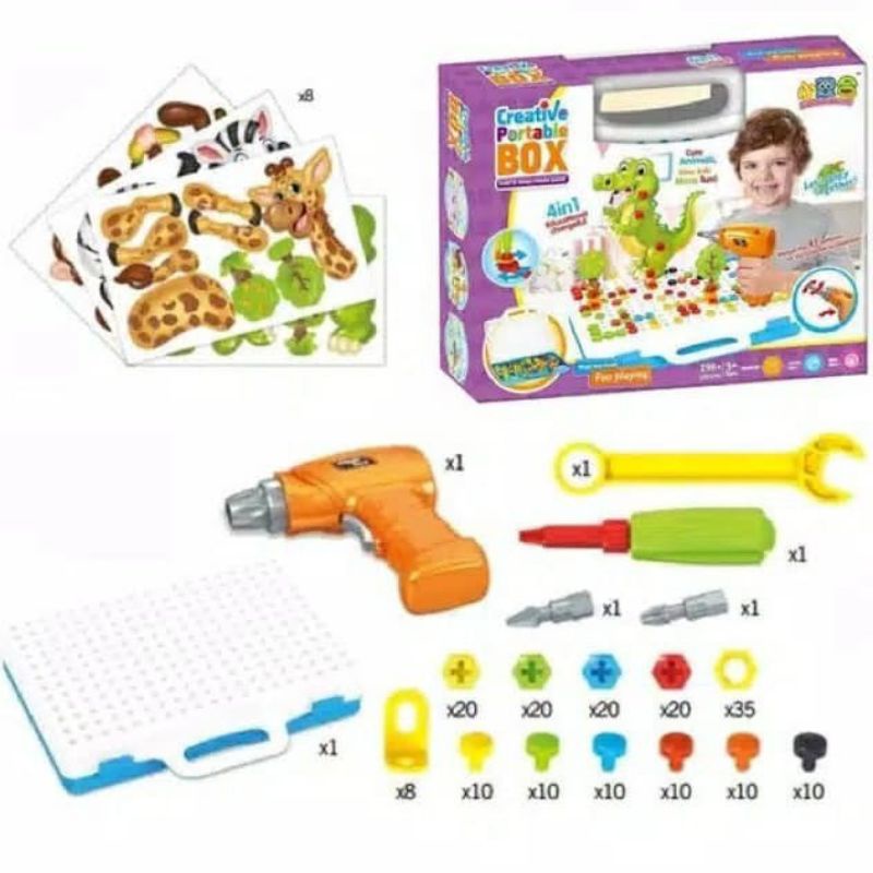 Mainan anak tukang obeng Creative tools box