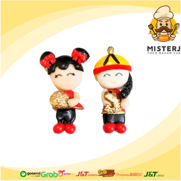 

LCI 2221 - Clay Pasangan Uang | 1 Set | 2 Pcs | Gumpaste Imlek | Gumpaste Hiasa Kue Dessert Imlek | Hiasan Kue Imlek