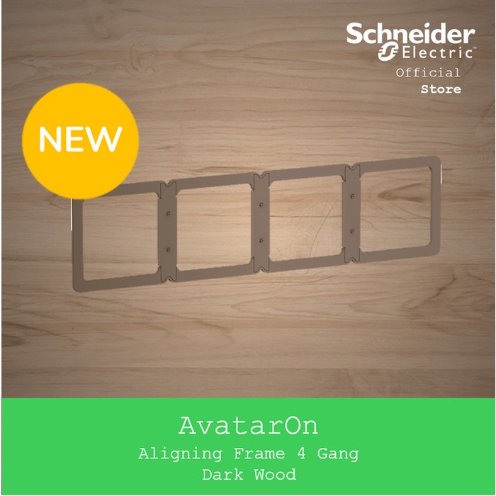 Schneider Electric Avataron Aligning Frame 4Gang Wood - E8331_46_Wd