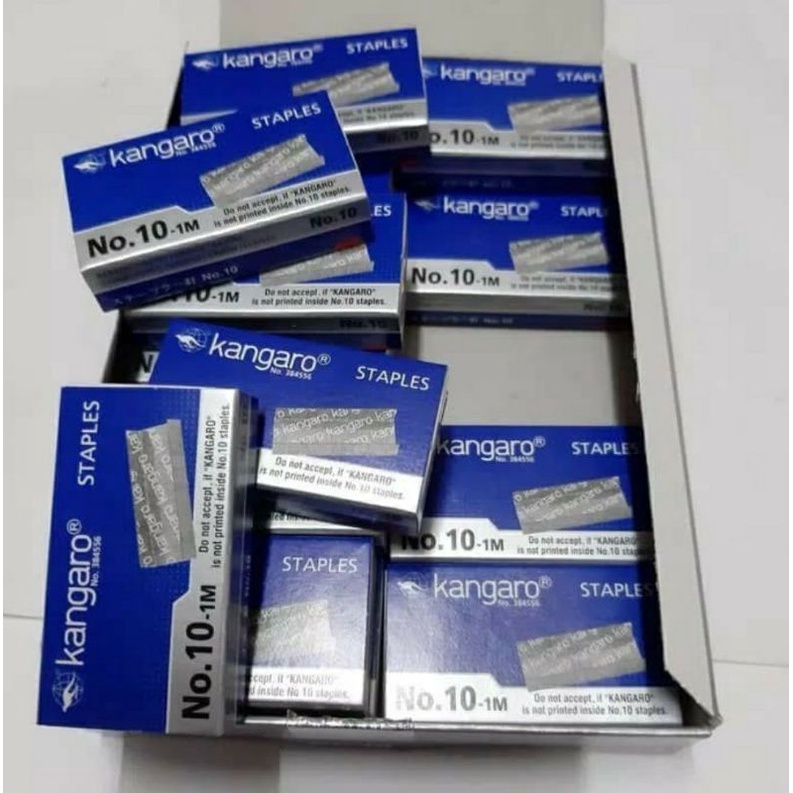 

ISI STAPLES KANGARO NO.10-1MM ( 1 PAK / 20 KOTAK )