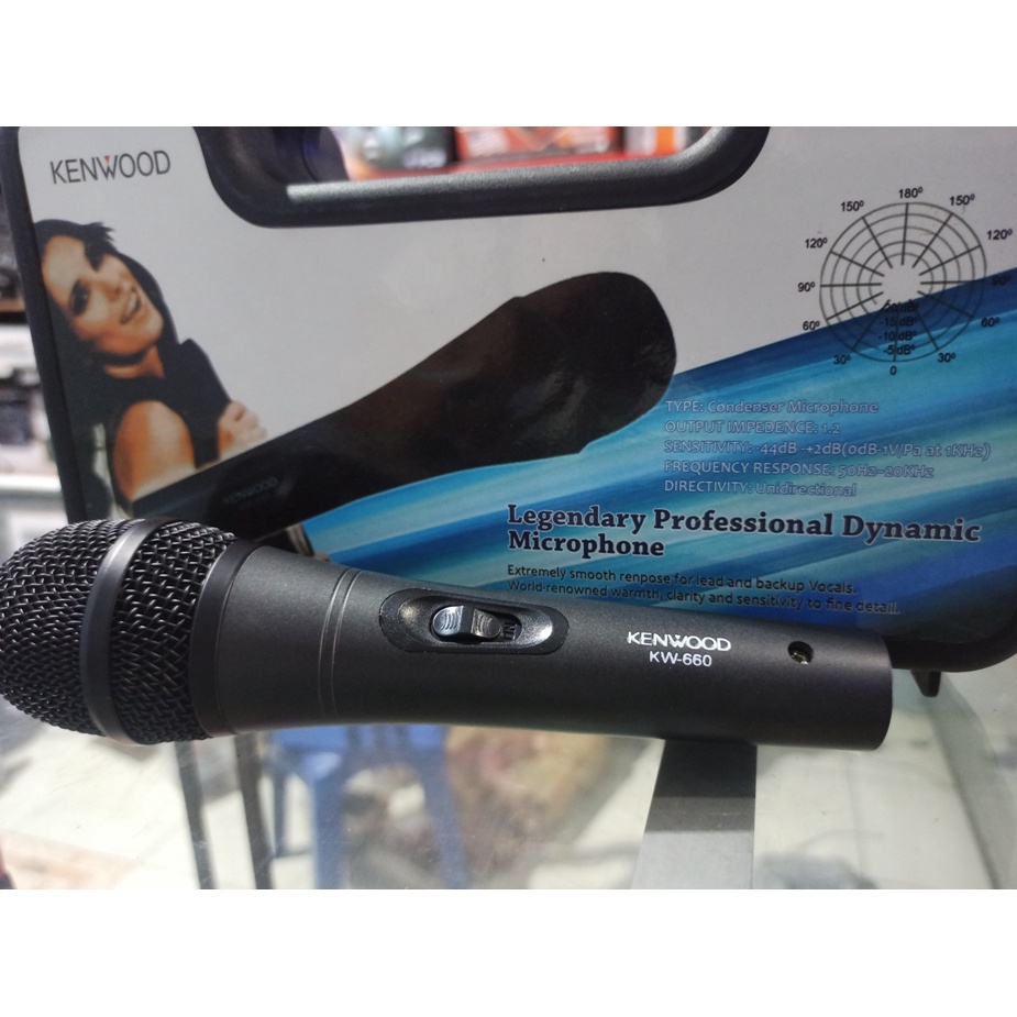 Microphone MIC Cable KARAOKE PROFESIONAL KENWOOD kw660