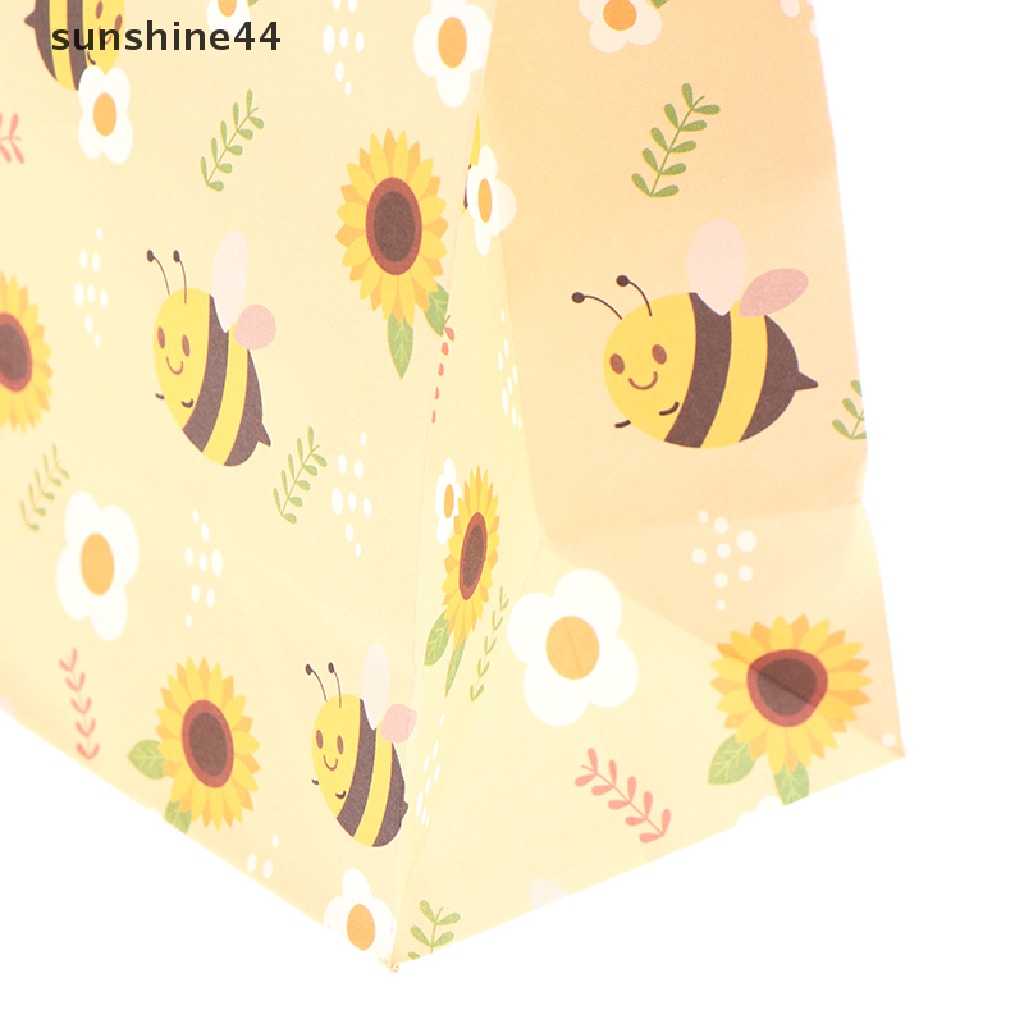 Sunshine 10Pcs Honey Bee Gift Bags Kantong Kemasan Permen Pesta Ulang Tahun Tema Bumble Bee.