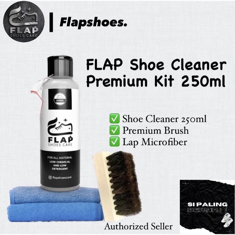 FLAP Shoes Cleaner Premium Kit 250ml - Paket Lengkap Sabun Cuci Sepatu