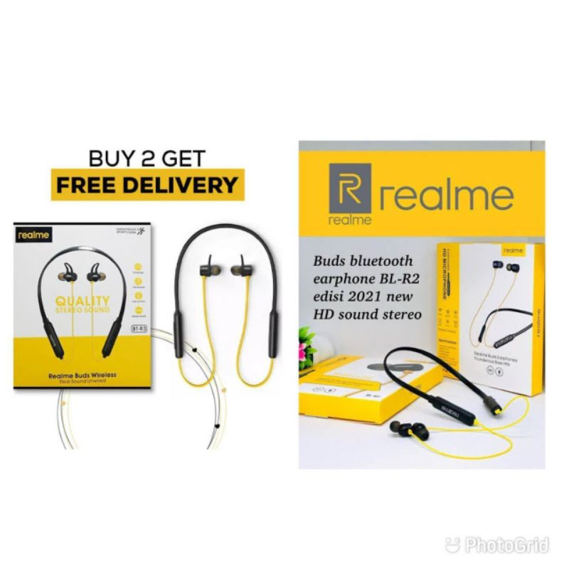 HF HANDSFREE BLUETOOTH REALME BL - R2