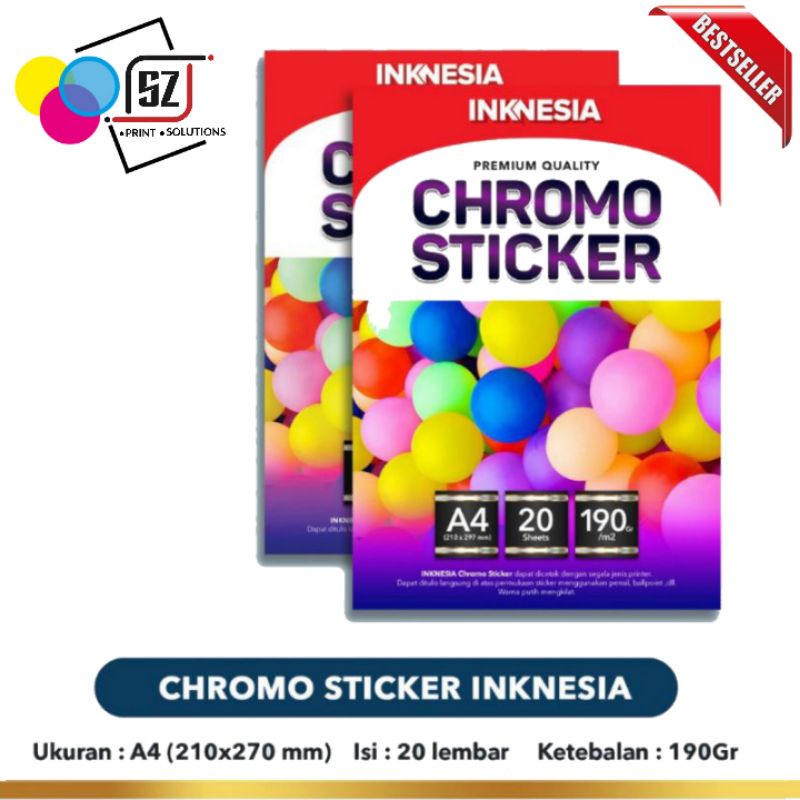 

Kertas Stiker Chromo Glossy A4 - 20 Lembar / Kertas Stiker / Sticker Cromo