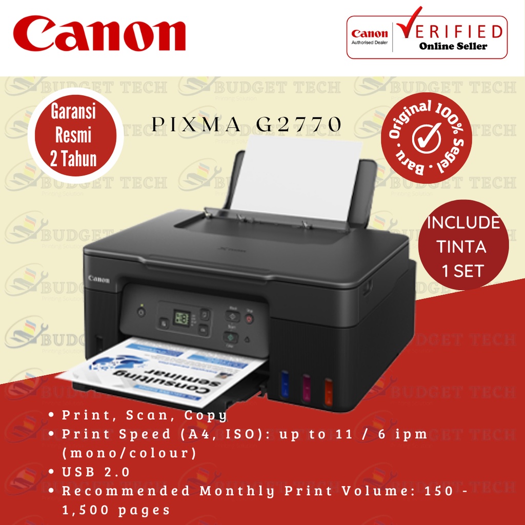 Printer Canon G2770 Canon Pixma G2770 Print-Scan-Copy