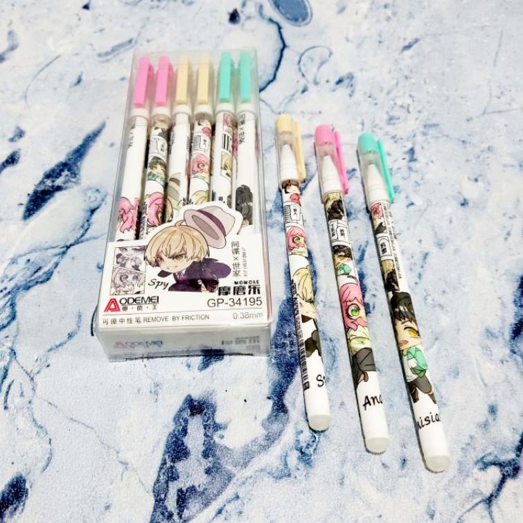 

ゾ SATU LUSIN ( 12 PCS ) Pulpen Bisa DiHapus Aodemei Karakter Lucu Erasable Pen Aodemei ↱