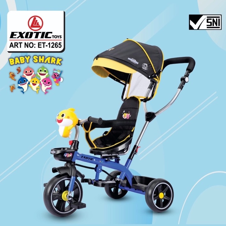 Sepeda balita roda tiga exotic ET 1265 2255 sepeda anak roda tiga baby shark we bare bears tricycle ET1265 ET2255 baby stroller dorongan anak bayi kereta dorong anak bayi ET1263 ET 1263 ET1267 ET 1267 ET1268 ET 1268 ET2251 ET 2251