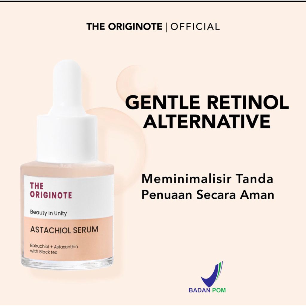 The Originote Astachiol Serum 20ml - Serum Anti Aging untuk Menyamarkan Kerutan Garis Halus dan Menunda Tanda Penuaan Dini