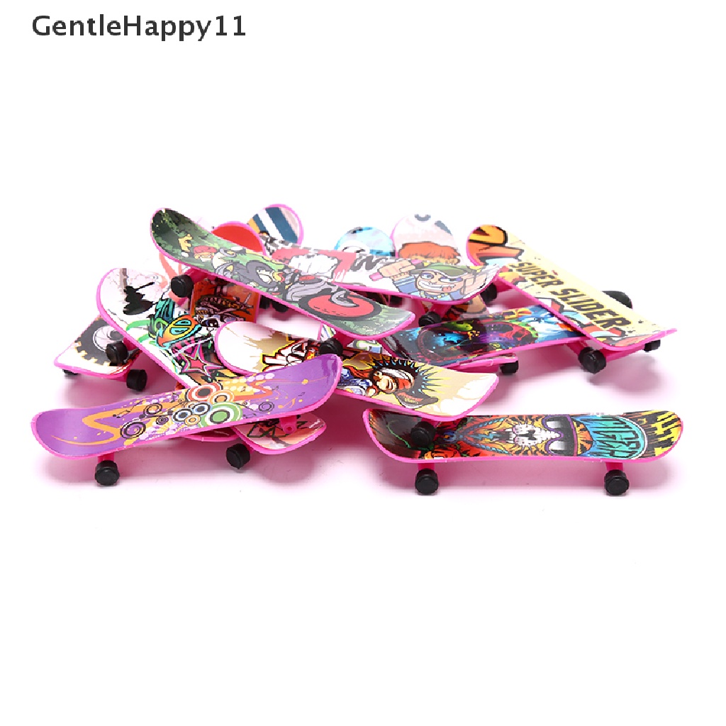 Gentlehappy 1X Mini Finger Board Skateboard Novelty Anak Cowok Cewek Mainan Hadiah Pesta id