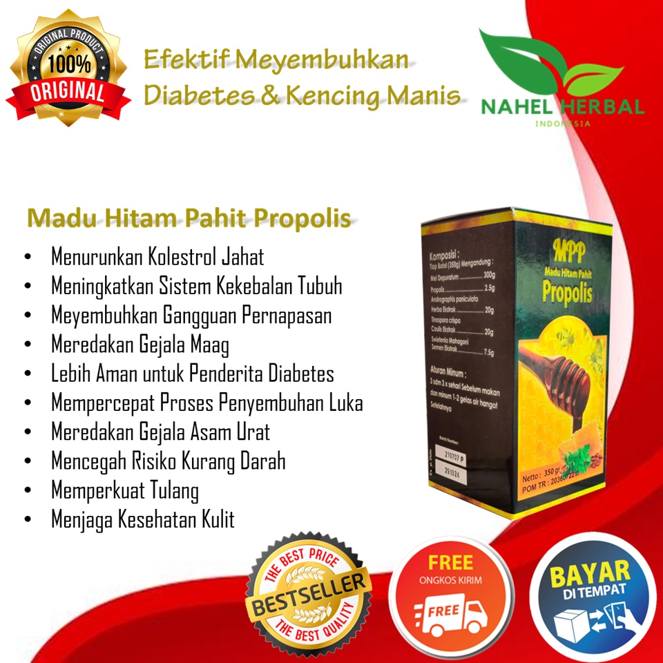 Obat Assalam Asam Urat Cina Dan Flu Tulang  Reumatik Alami - Madu Pahit Propolis - Asam Urat Dan Kol