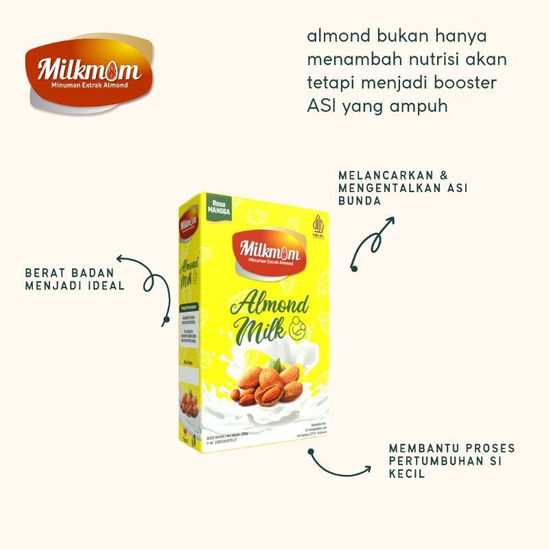 CALSIMOND | MILKMOM PELANCAR ASI SUSU ALMOND &amp; SUSU IBU HAMIL