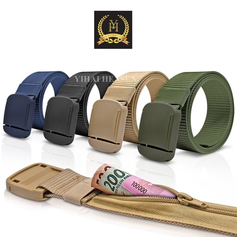 sabuk kulit pu  sentites Resleting Gesper pria import
