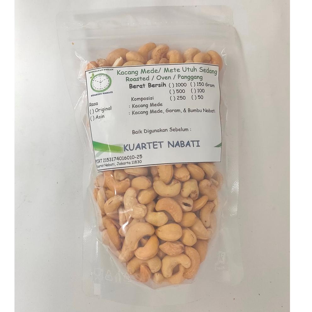 

azr00 250gr Roasted Kacang Mede Utuh Size Sedang / Super - Mete Sulawesi Varian Rasa Original / Asin / Aktivasi ,.,.,.,,