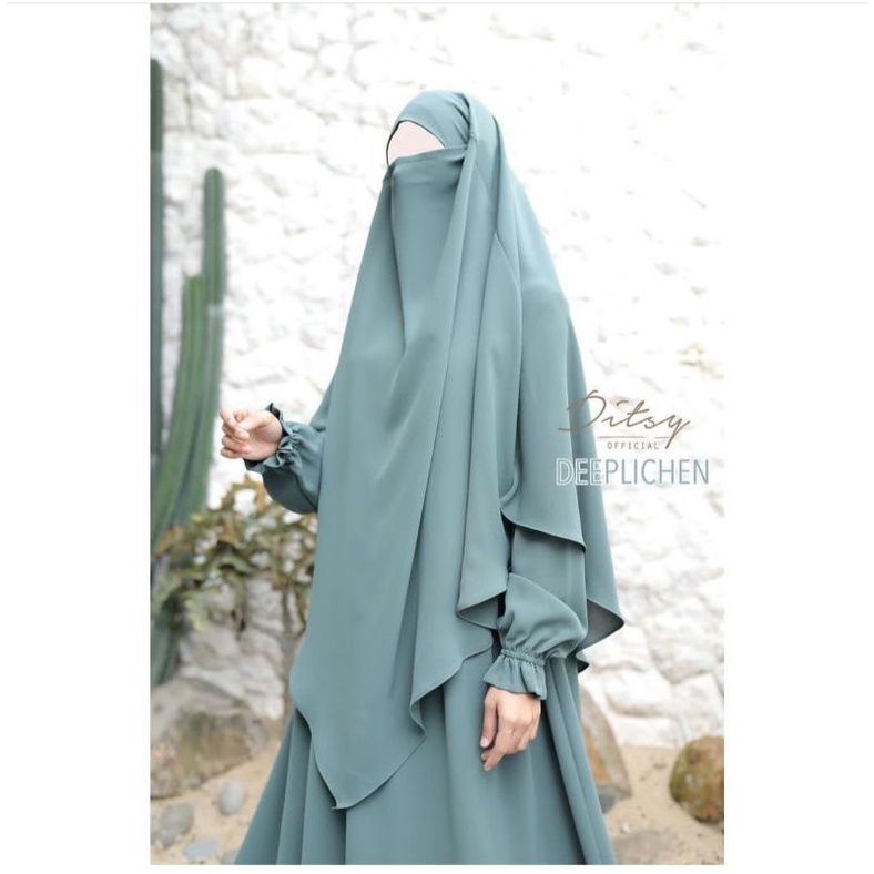FK SHADEEYA DITSY NEW WITH TAG DEEPLICHEN SHORT FRENCH KHIMAR DITSY MOESLIM DITSY PRELOVED TERBARU