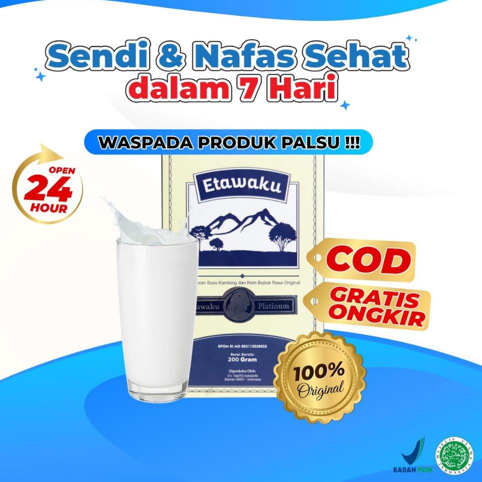 

5z✱Terlaku. [READY STOCK] ETAWAKU PLATINUM - Susu Kambing Etawa Asli Original Provit & Krimer Bubuk Solusi Atasi Masalah Pernapasan / Asma / Kolesterol Tinggi Kalsium Rendah Lemak Rendah Gula Atasi Gangguan Tulang & Sendi Osteoporosis Nafas Lega 71 ✱