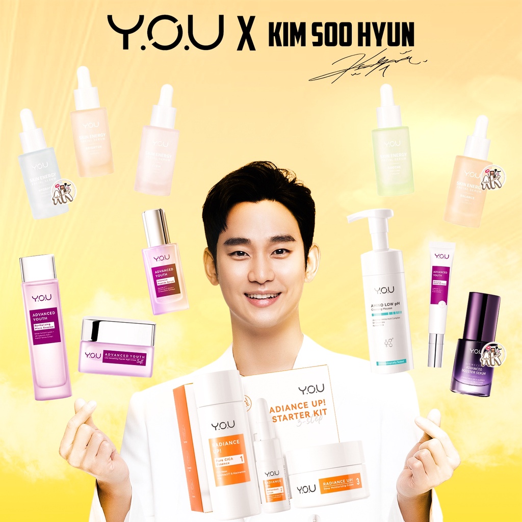 YOU / Y.O.U SKIN ENERGY SERUM 20ML ( BHA + CALENDULA / ECTION + CAMELIA / HYAMAGIC + MYROTH / SYMCALMIN + TANGE / SYMWHITE377 + TANGE)/BIOMECERA BOOSTER SERUM 20ML / ADVANCED YOUTH INTENSIVE PEPTIDE / ADVANCED YOUTH LINE DAY CREAM / EYE SERUM / MICR ESS )