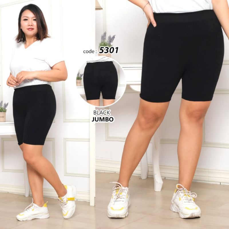 Short Pants Wanita Jumbo 50 -100 kg Leging Pendek legging Jumbo