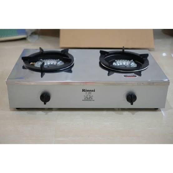 Rinnai Kompor Gas 2 Tungku Stainless Komersil RI 2 RSPN RI2 RSPN RI-2 RSPN RI 2RSPN