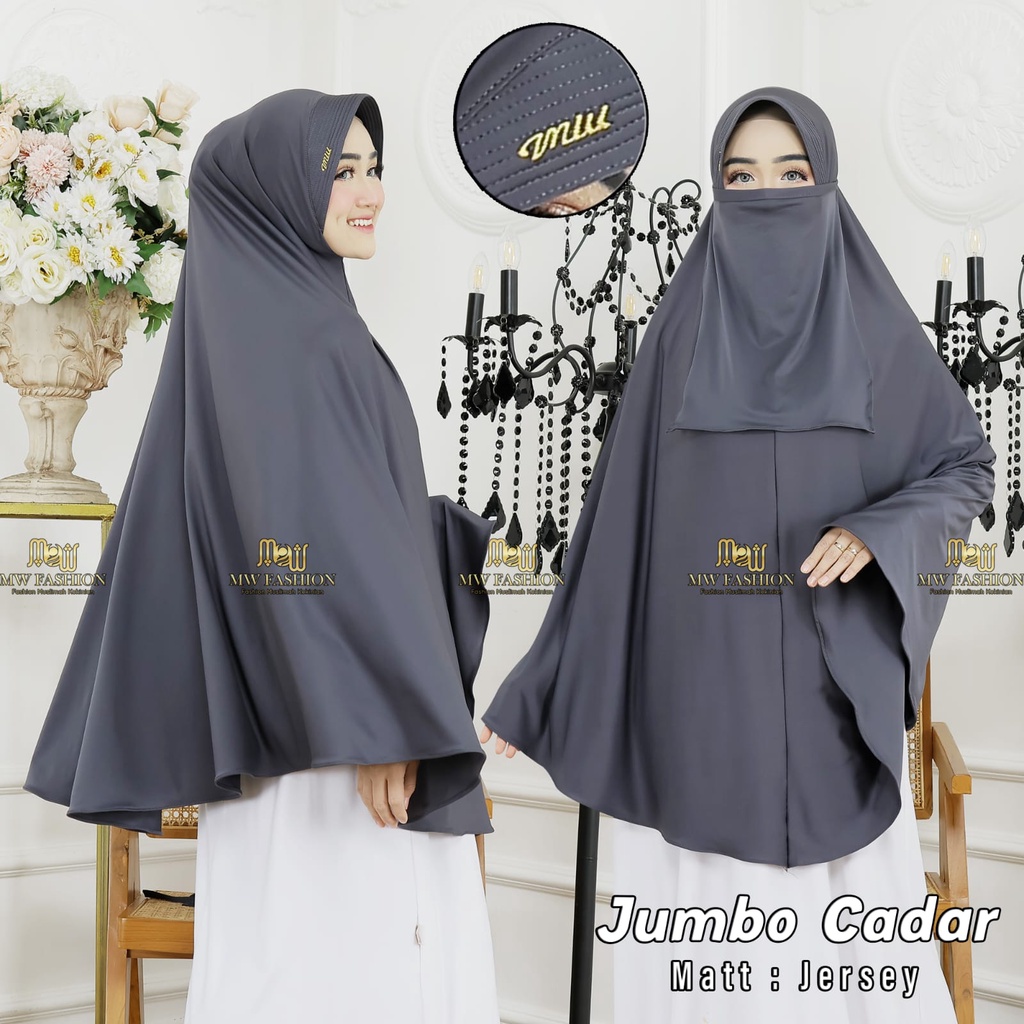 GROSIRHIJABKU Jilbab Super Jumbo/ Jilbab Cadar Niqob Polos/Kerudung Jumbo Polos Bahan Jersey / Hijab