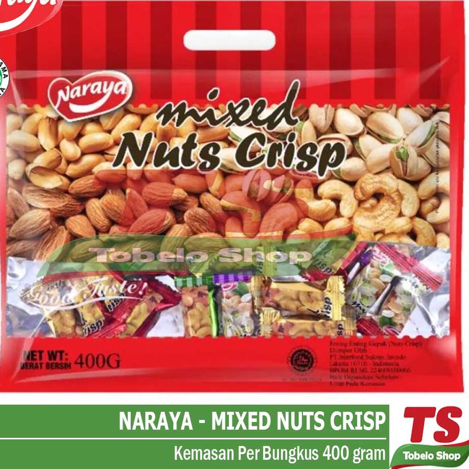 

SJ✤ NARAYA MIXED NUTS CRISP 400 GRAM / PERMEN KACANG FRESHH