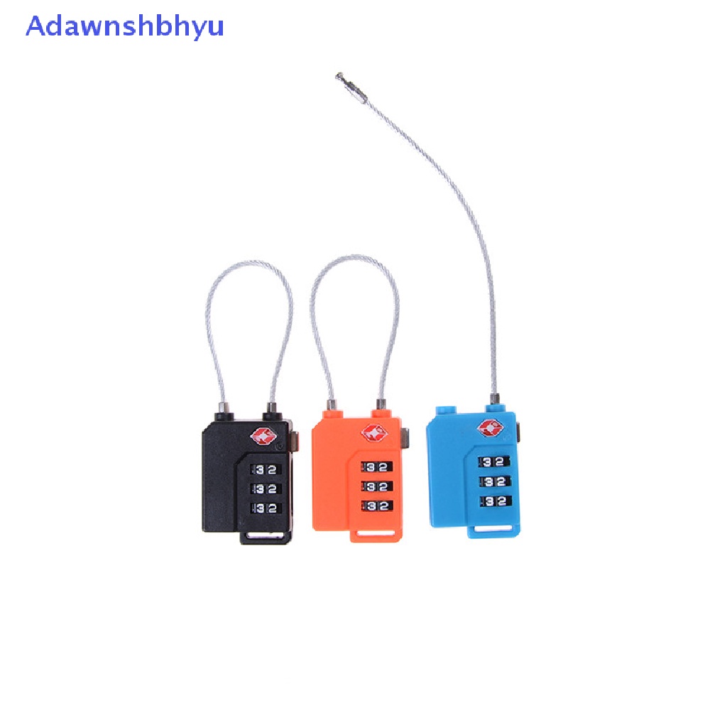 Adhyu TSA Resettable 3digi Combination Lock Koper Bagasi Travel Code Padlock ID