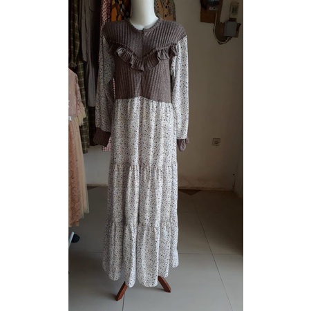 Gamis Rajut Kombinasi