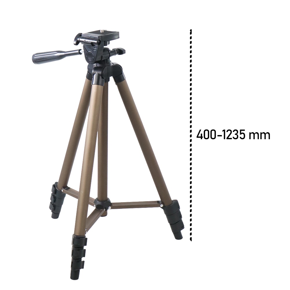 Weifeng Lightweight Tripod Stand 4-Section Aluminium - WT-3130 - Chocolate - WFTD02CH