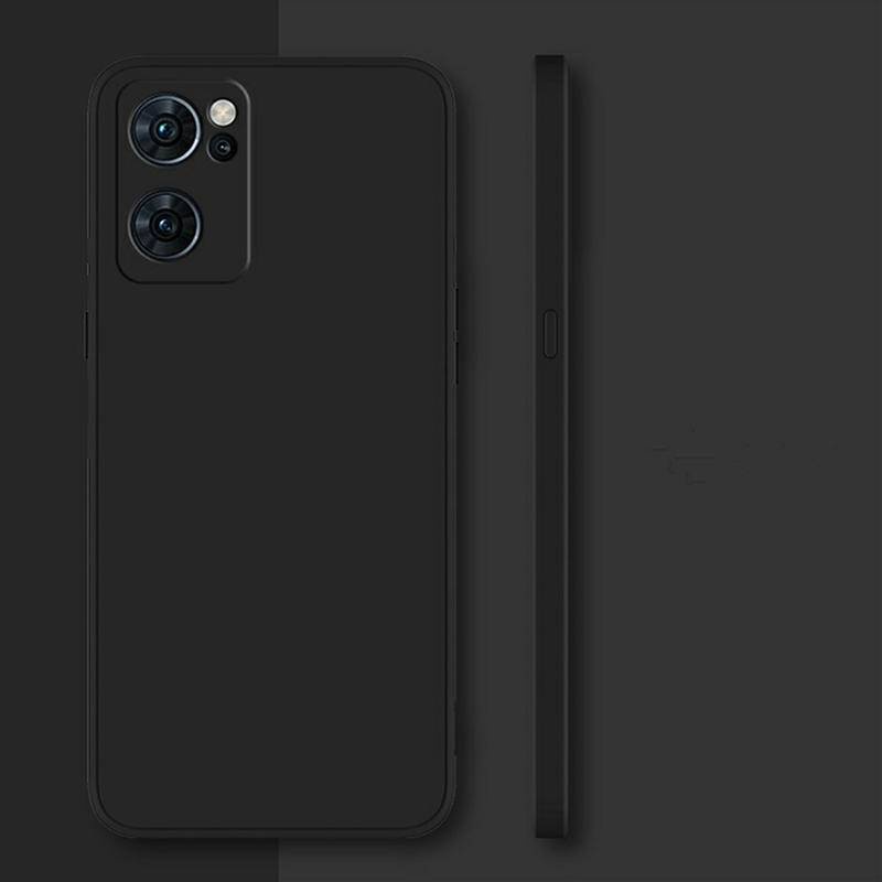 Casing Ponsel Silikon Cair Persegi Untuk Oppo Reno5 6 7 Z SE Pro 4G 5G Warna Permen Penutup Belakang