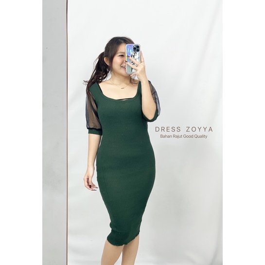 MDLV ~ Dress Zoyya Rajut combi Lace Bodycon