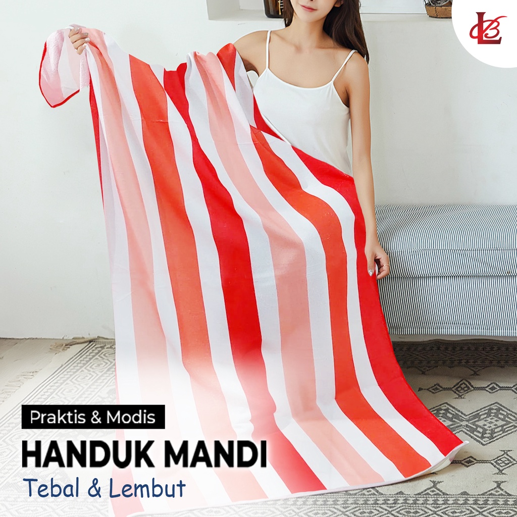 Handuk Mandi Jumbo Praktis Modis &amp; Lembut Ukuran 160cmx80cm Bahan Polyester  Handuk Dewasa Jumbo H51