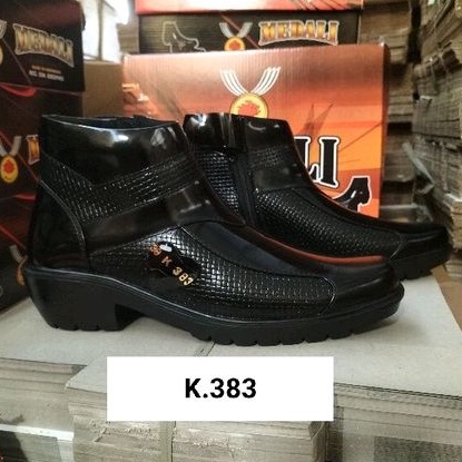 Sepatu kulit Medali PDH boots pria TNI Polri Security ASN sepatu kerja formal tampil lebih keren