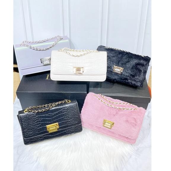 birthday | TAS WANITA CK Textured Chain HANDLE  Shoulder Bag - 718# "WCI.10De22n"