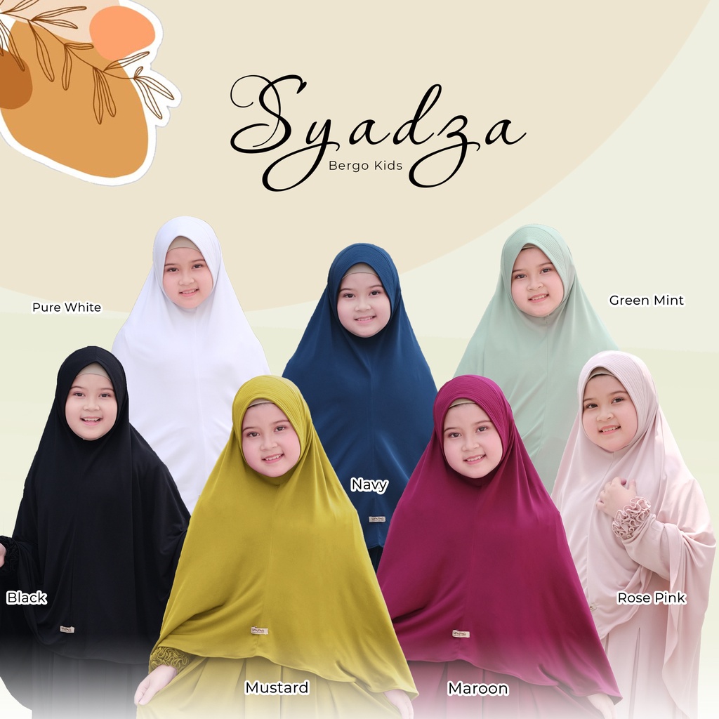 Bergo Syadza Kids antem by Umma Syari hijab  anak istant bergo antem  anak bergo syari balita