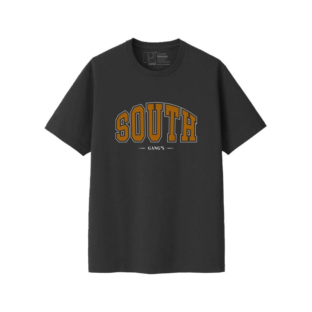 #Russ.Co T-Shirt South Black Good Quality | Kaos Russ | T-Shirt Distro | Kaos Murah | T-Shirt Unisex