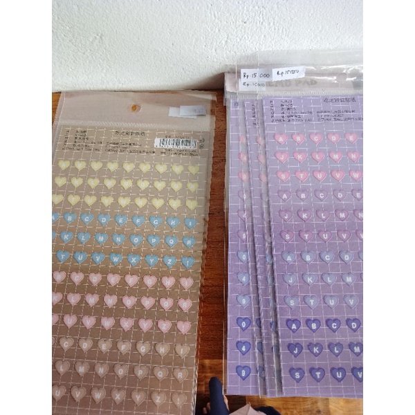 

2 Sheets stiker rainbow alfabet