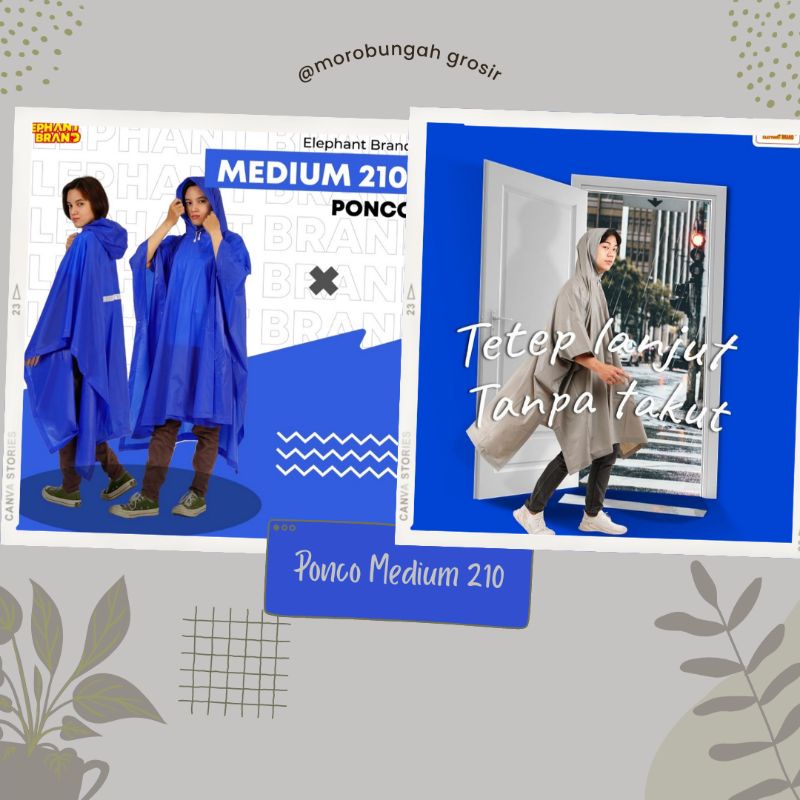 Jas Hujan Poncho Gajah Mantol Ponco Kalong Batman Murah Elephant Brand MEDIUM 210