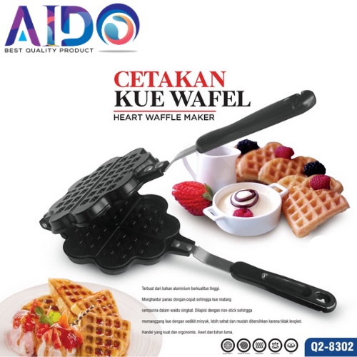 Cetakan Kue Waffle Croffle Maker Bunga 4 Sisi Cetakan Waffle Maker