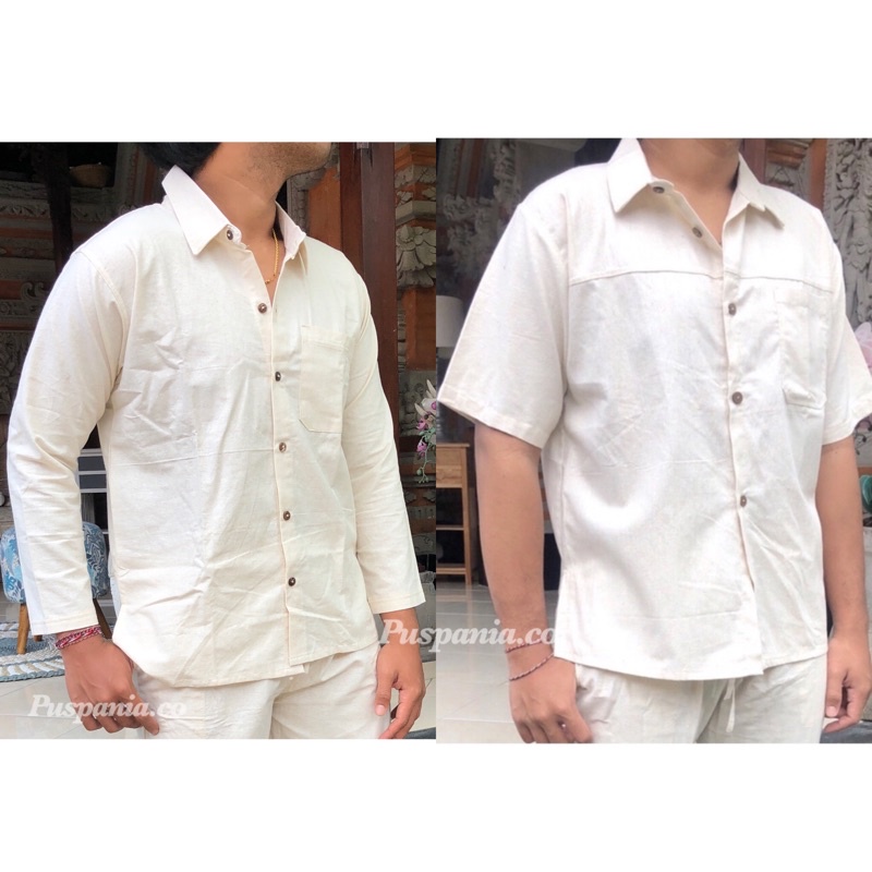 KEMEJA LINEN PRIA| KEMEJA POLOS PRIA| LINEN SHIRT