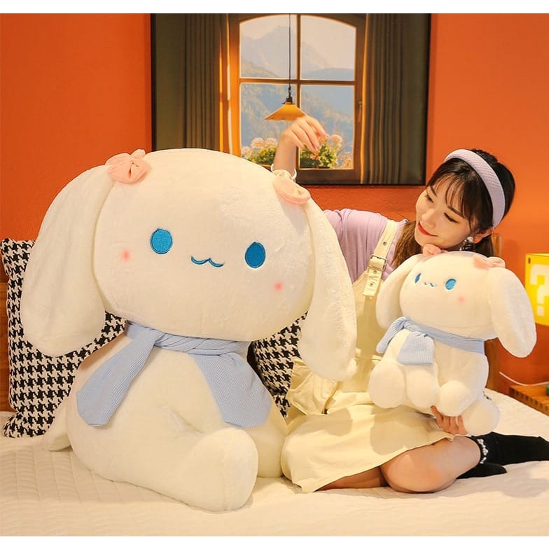 Boneka Cinnamoroll Pakai Syal Bahan Plush