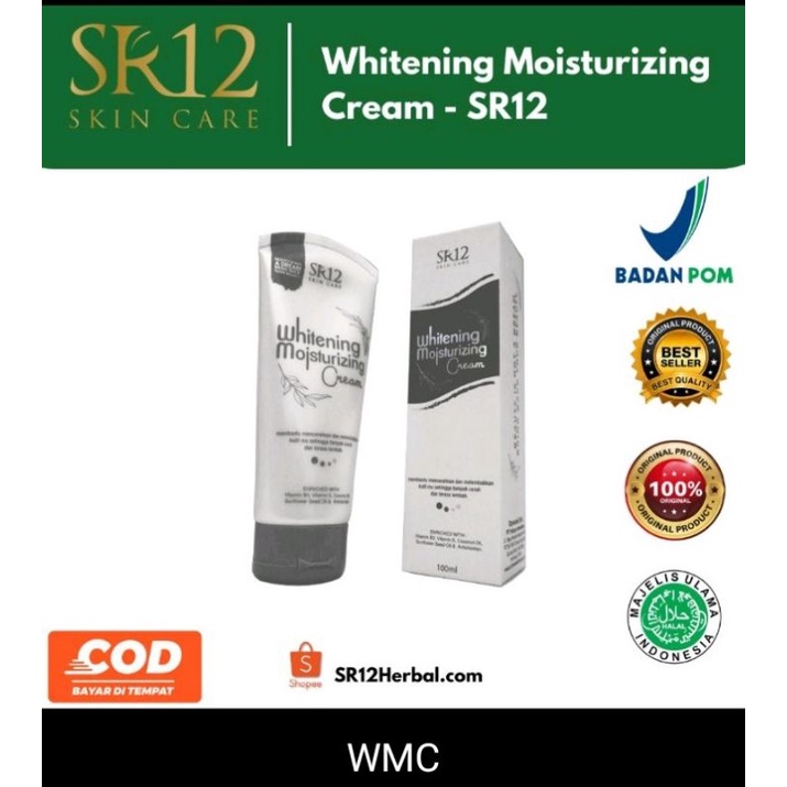 Whitening Moisturizing Cream SR12 Herbal Skincare / Pemutih / Pelembab Tangan Dan Wajah