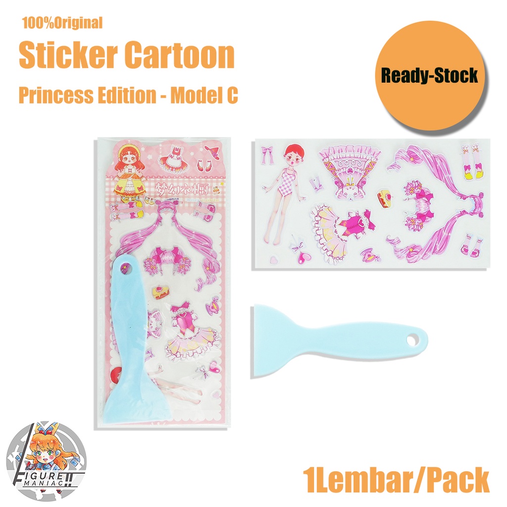 Sticker Buku Aesthetic Waterproof / Tahan air Sachet isi 1 Lembar Free Spatula Premium Import