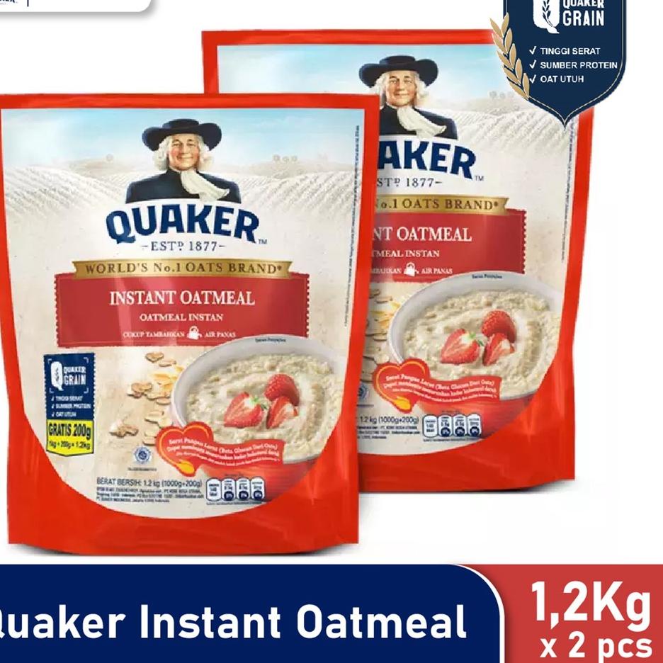 

☺☺» Quaker Instant Oatmeal 1,2kg Twinpack + Apron by Ideku Handmade