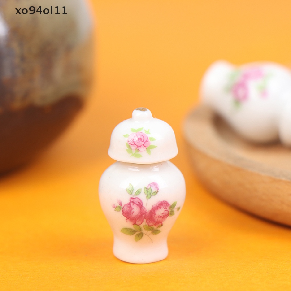 Xo Doll house Kitchen Keramik Eag Jar Doll house Miniatur Panci Keramik 1: 12 OL