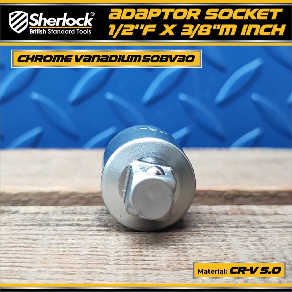 Adaptor Socket 1/2&quot; F x 3/8&quot; M inch Sherlock Sambungan Konversi Socket