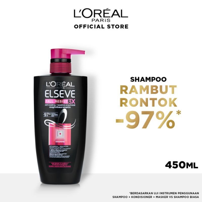 Shampoo L'Oréal Fall Resist Rambut Rontok Loreal 450ml 620ml