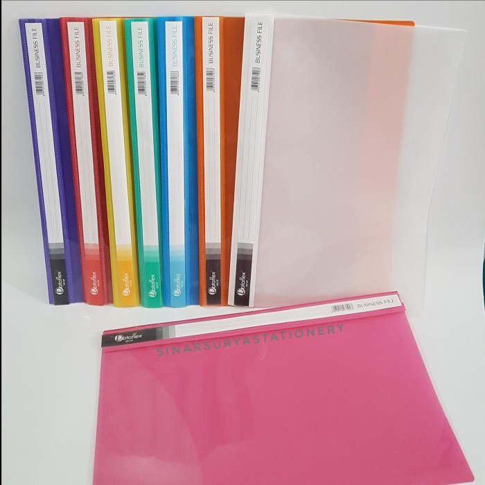 

✨NEW✨ - Business File F4 Map Plastik Dataflex plus pocket kantong / lusin - Merah